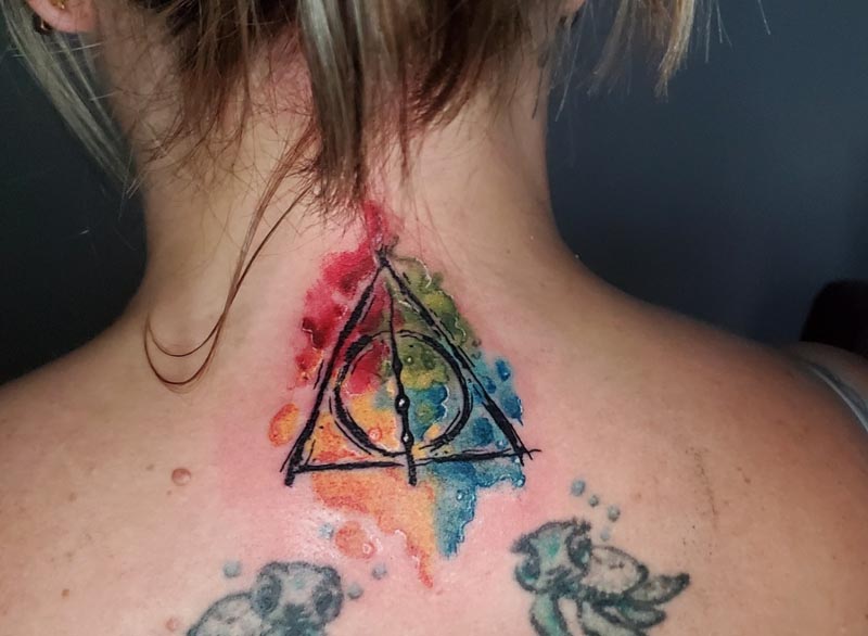 Harry Potter, Watercolor, Color tattoo by